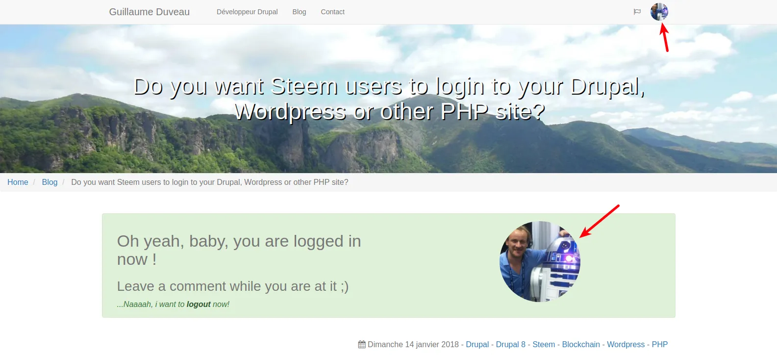 Social Auth Steemconnect connected