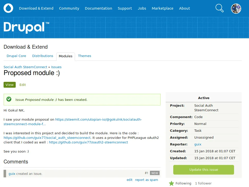 Drupal issue